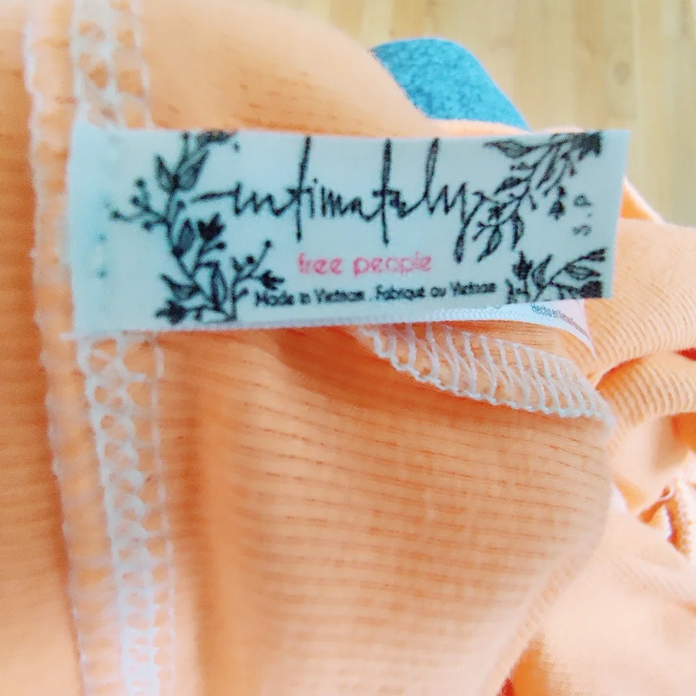 Free People Orange Cotton Shorts with Lace - Picture 6 of 6